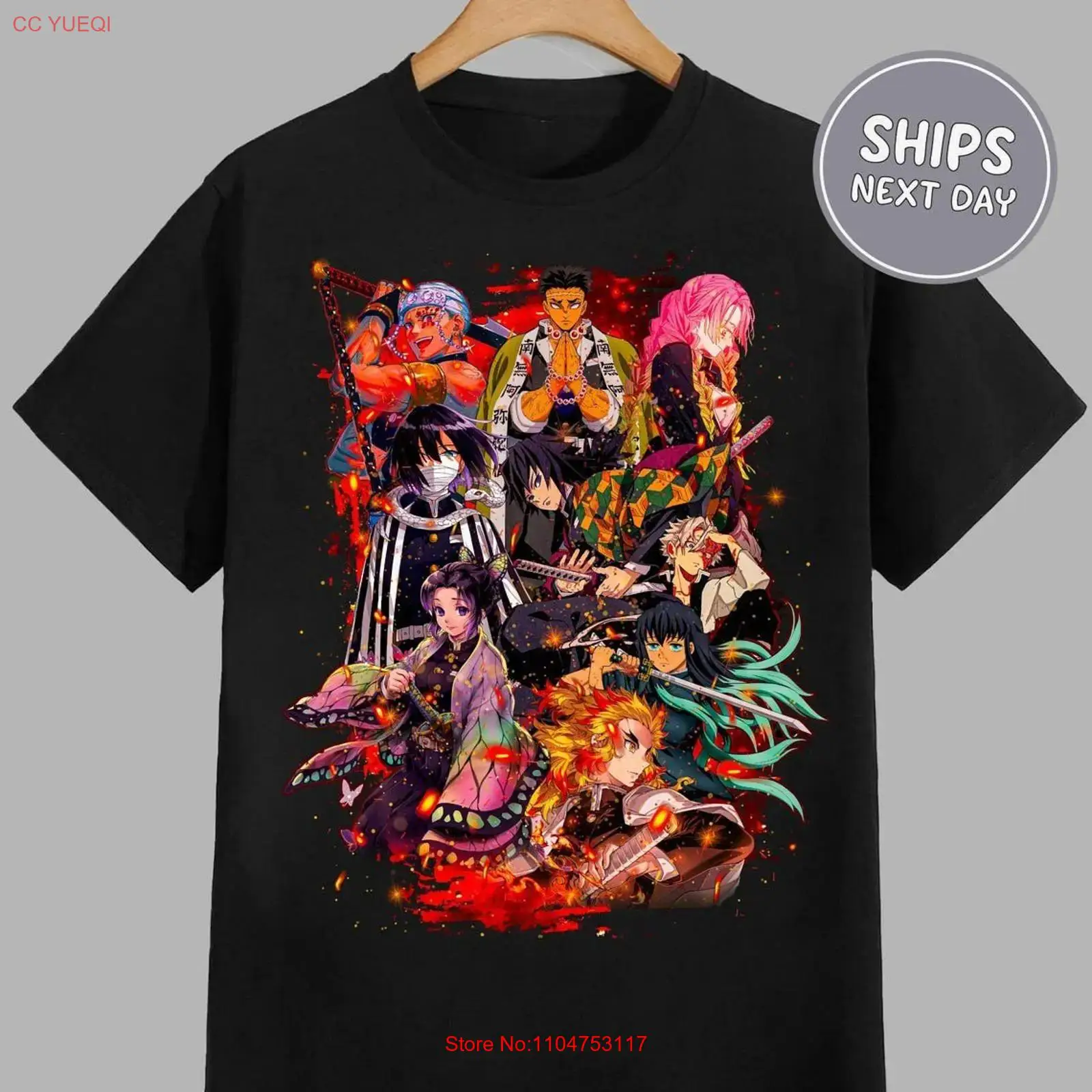 Anime Themed Merchandise - Camiseta de Anime Demon Slayer, Estilo