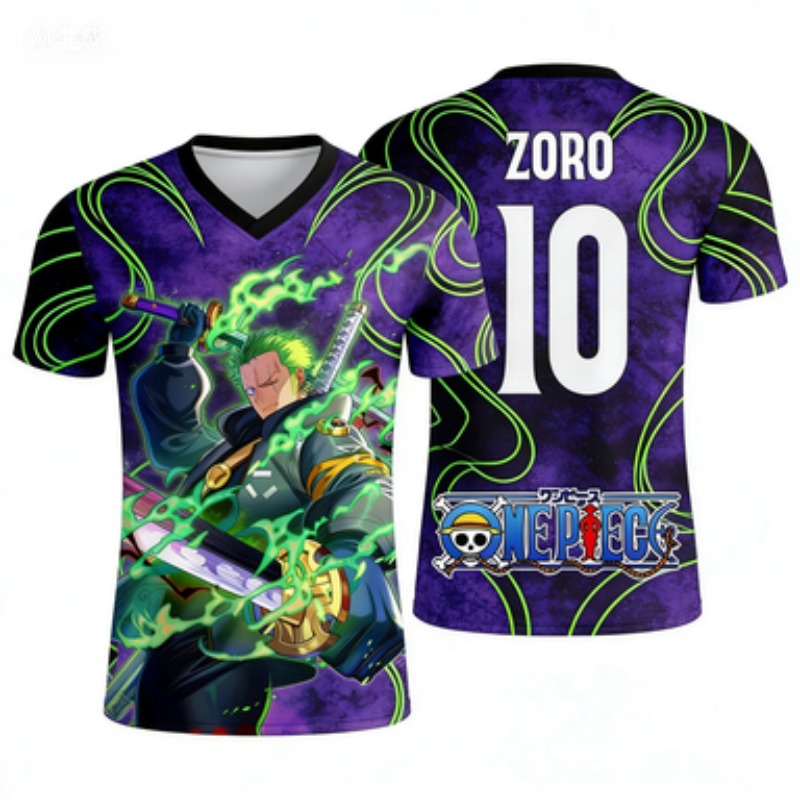 Anime Themed Merchandise - Camiseta Deportiva de Fútbol con Estampado
