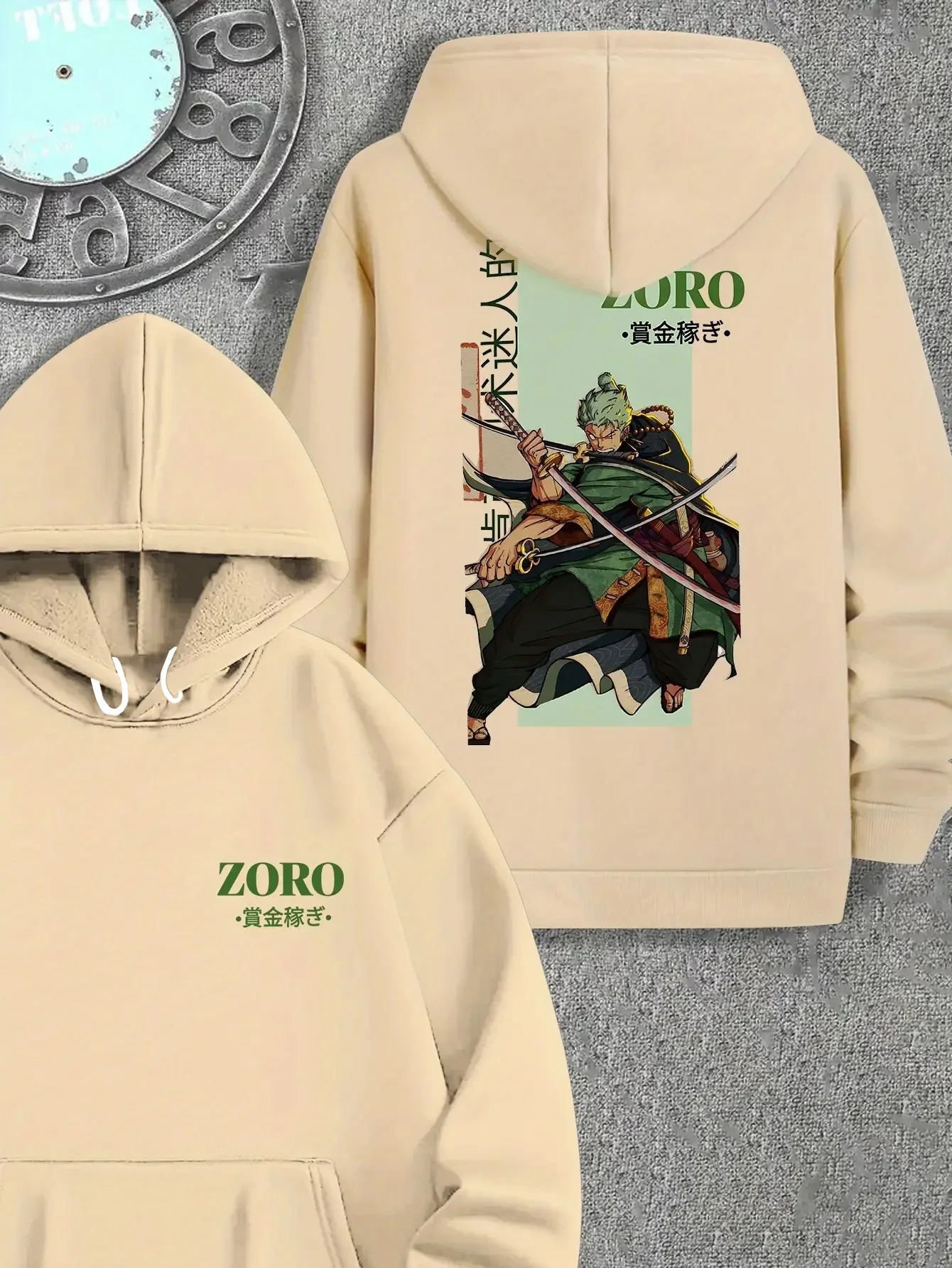 Anime Merchandise Hoodie - Camiseta estampada One Piece Chopper Q-Version,